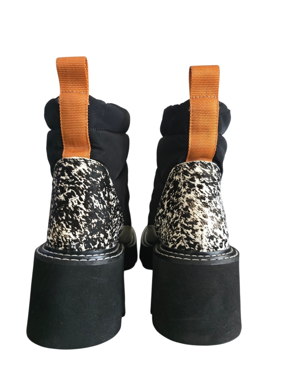 Dolce Vita Helki Women's Black and White Quilted Zip Front Boots | Size 8.5 - Picture 5 of 15